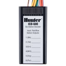 Hunter ICD 6-Station Decoder - Two Way Communication With Surge Suppression And Ground Wire (Includes 2 Dbry-6 Connectors)